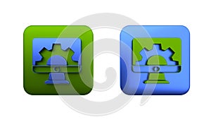 Colorful Software, web development, programming concept icon isolated on white background. Programming language and