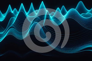 Colorful sound and music frequency waves