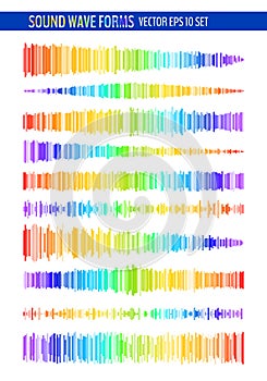 Colorful sound waves