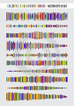 Colorful sound waves