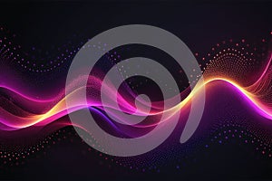 Colorful sound waves, abstract background, horizontal composition