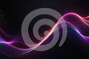 Colorful sound waves, abstract background, horizontal composition