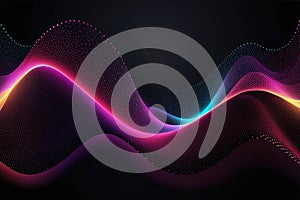 Colorful sound waves, abstract background, horizontal composition