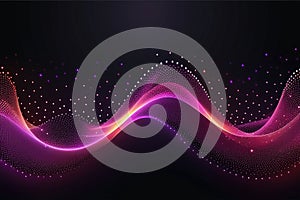 Colorful sound waves, abstract background, horizontal composition