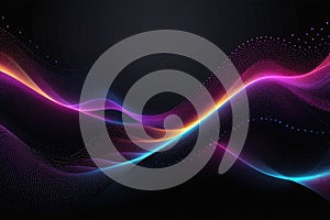 Colorful sound waves, abstract background, horizontal composition