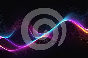 Colorful sound waves, abstract background, horizontal composition