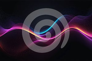 Colorful sound waves, abstract background, horizontal composition