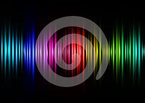 Colorful sound waves vector design