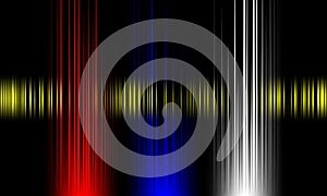 Colorful sound waves vector design.digital equalizer audio sound waves on black background, stereo sound effect signal.