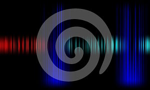 Colorful sound waves vector design.digital equalizer audio sound waves on black background, stereo sound effect signal.