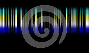 Colorful sound waves vector design.digital equalizer audio sound waves on black background, stereo sound effect signal.