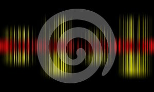 Colorful sound waves vector design.digital equalizer audio sound waves on black background, stereo sound effect signal.