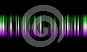 Colorful sound waves vector design.digital equalizer audio sound waves on black background, stereo sound effect signal.