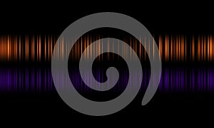 Colorful sound waves vector design.digital equalizer audio sound waves on black background, stereo sound effect signal.