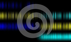 Colorful sound waves vector design.digital equalizer audio sound waves on black background, stereo sound effect signal.