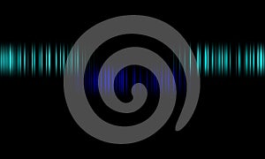 Colorful sound waves vector design.digital equalizer audio sound waves on black background, stereo sound effect signal.