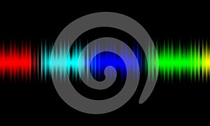 Colorful sound waves vector design.Music sound waves.Colorful music sound waves on Black background.