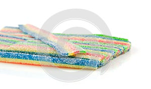 Colorful sour chew candy