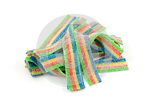 Colorful sour chew candy photo