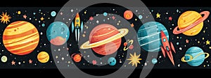 Cosmic Wonders: Planets and Rockets