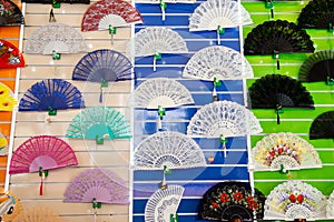 Colorful Spanish Fans for sale