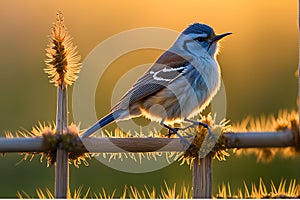 colorful sparrow: 3D rendered illustration of a vibrant sparrow perched on a wooden branch against a mesmerizing jungle backdrop