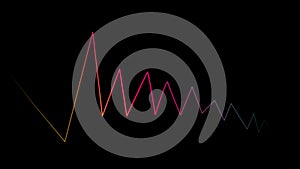 Colorful speaking sound wave lines. Design texture element