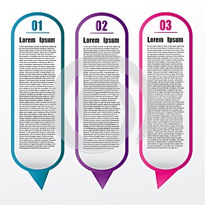 Colorful speech bubble frames on a white background.