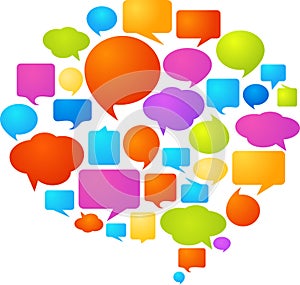 Colorful speech bubbles