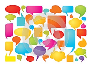 Colorful speech bubbles