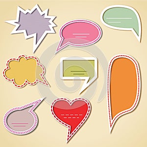 Colorful speech bubbles