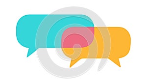 Colorful Speech Bubbles for Communication and Chat, Vector Design Generative AI