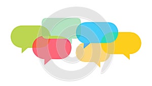 Colorful Speech Bubbles: Dynamic Communication and Chat, vector design Generative AI