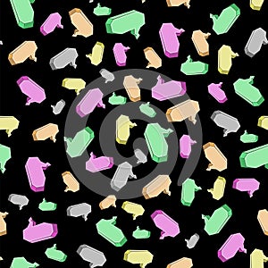 Colorful Speech Bubbles Seamless Pattern