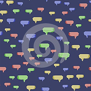 Colorful Speech Bubbles Seamless Pattern