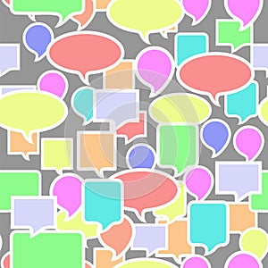 Colorful Speech Bubbles Seamless Pattern