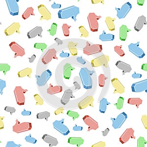 Colorful Speech Bubbles Seamless Pattern