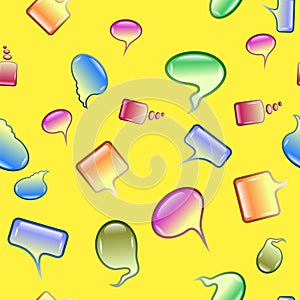 Colorful Speech Bubbles Seamless Pattern