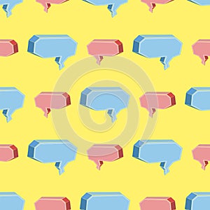 Colorful Speech Bubbles Seamless Pattern