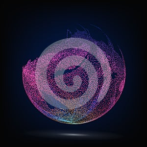 Colorful Sphere Composition Vector. Glowing Abstract Background