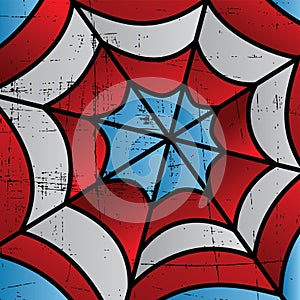 Colorful spider web art