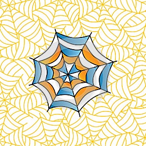 Colorful spider web art