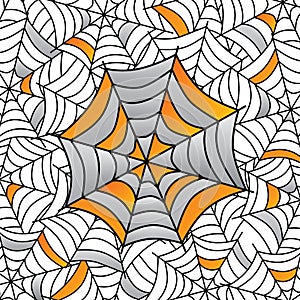 Colorful spider web art