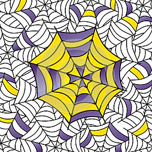 colorful spider web art