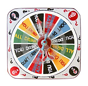 colorful spinner drinking board game