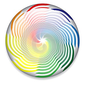 Colorful spinning button