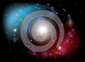 Colorful spiral galaxy - vector