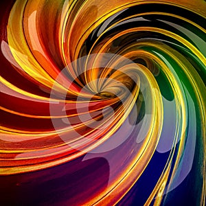 Colorful spiral in shape