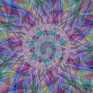 Colorful spiral stripe fractal design