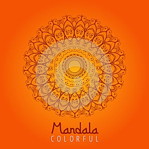 Colorful spiritual mandala illustration vector